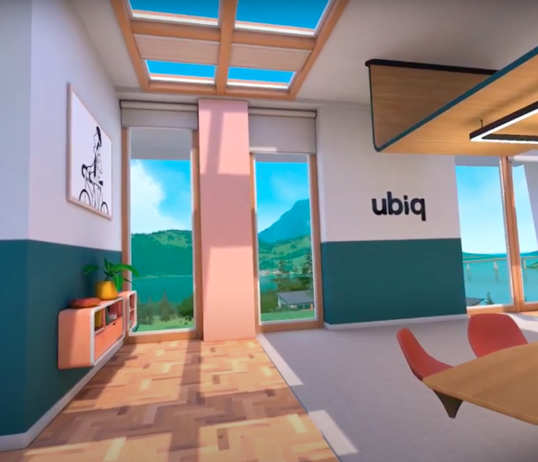 Le bureau Ubiq en réalité virtuelle