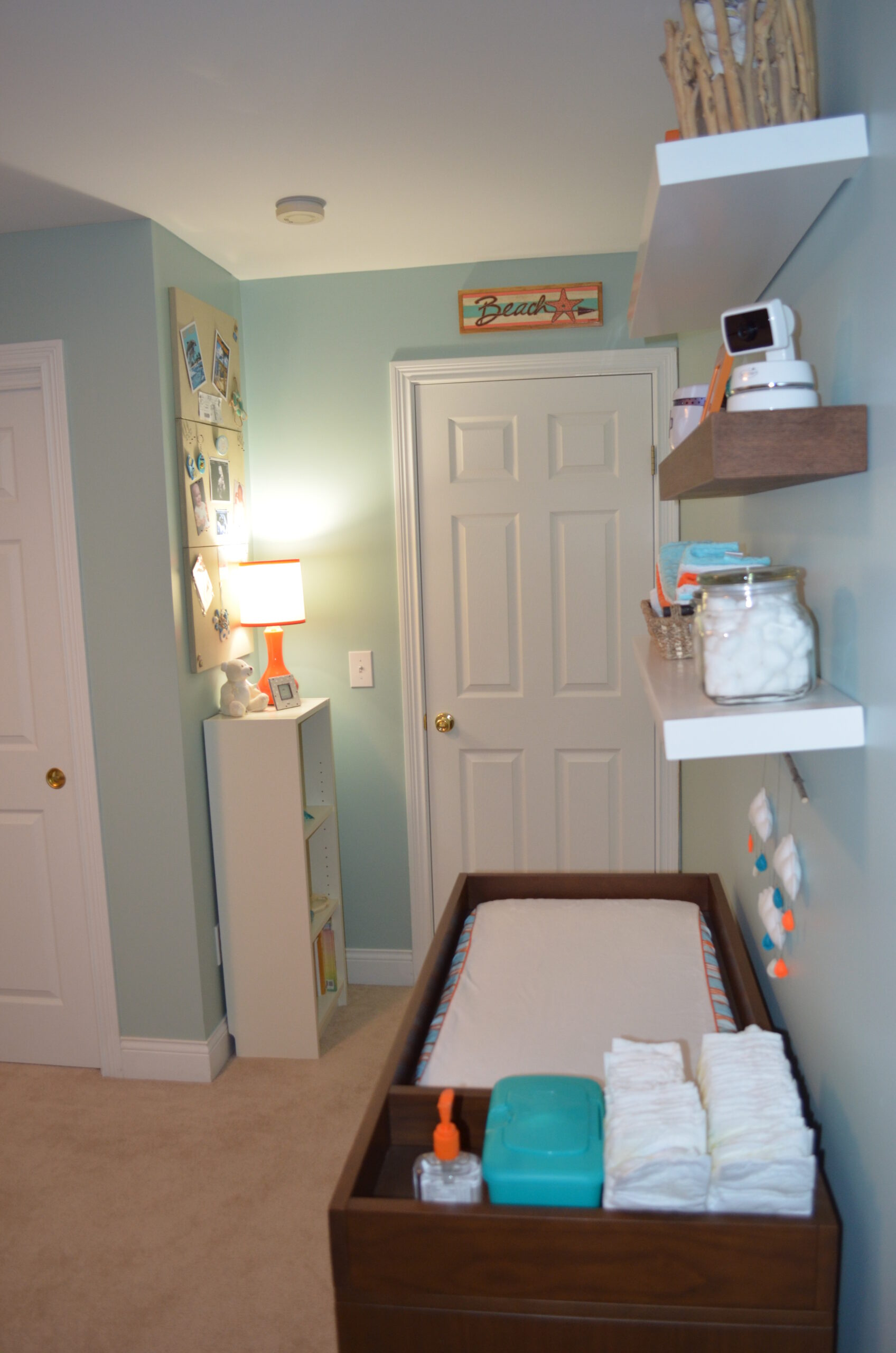 Aqua and Orange Beach Inspired Nursery - Project Nursery