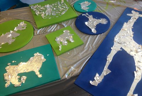 Silver Leafed Animal Silhouettes