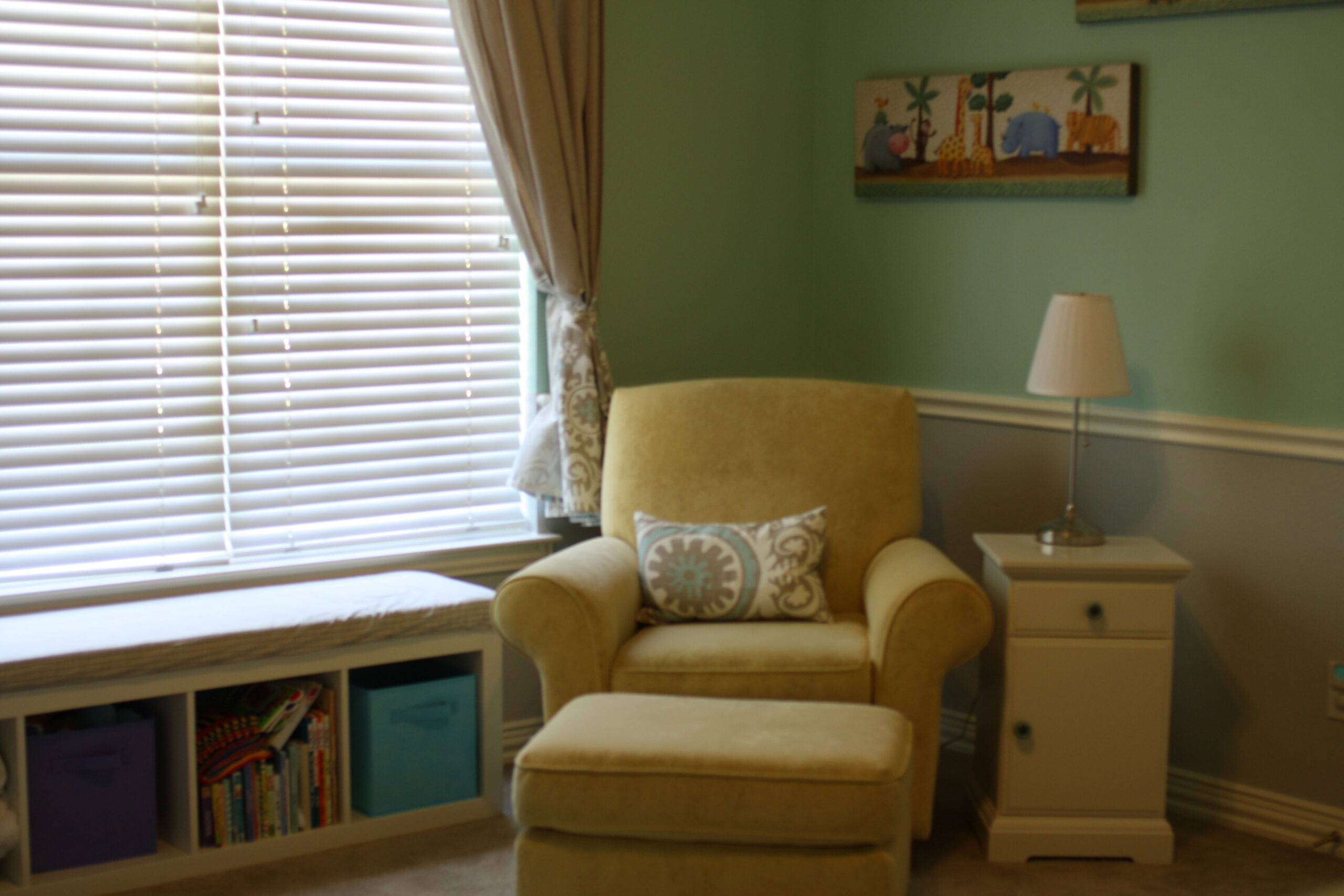 DIY Neutral Aqua and Grey Nursery - Project Nursery