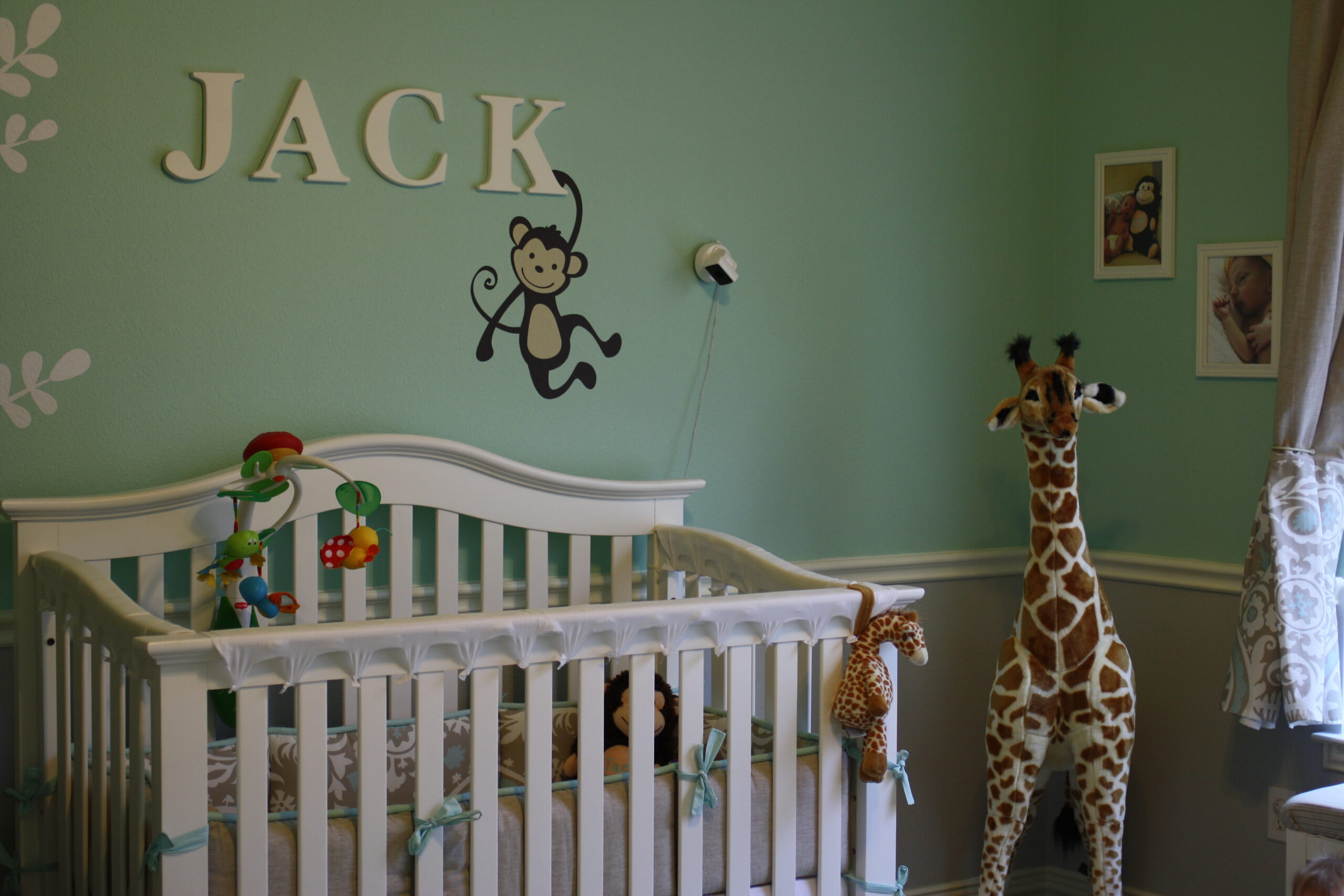 Neutral Aqua and Grey Nursery 1