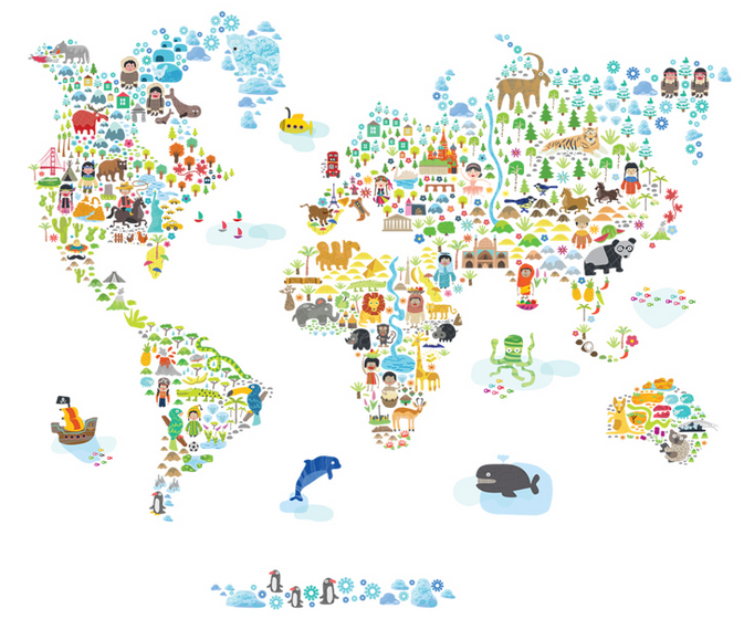 World Map Wall Decal - Project Nursery