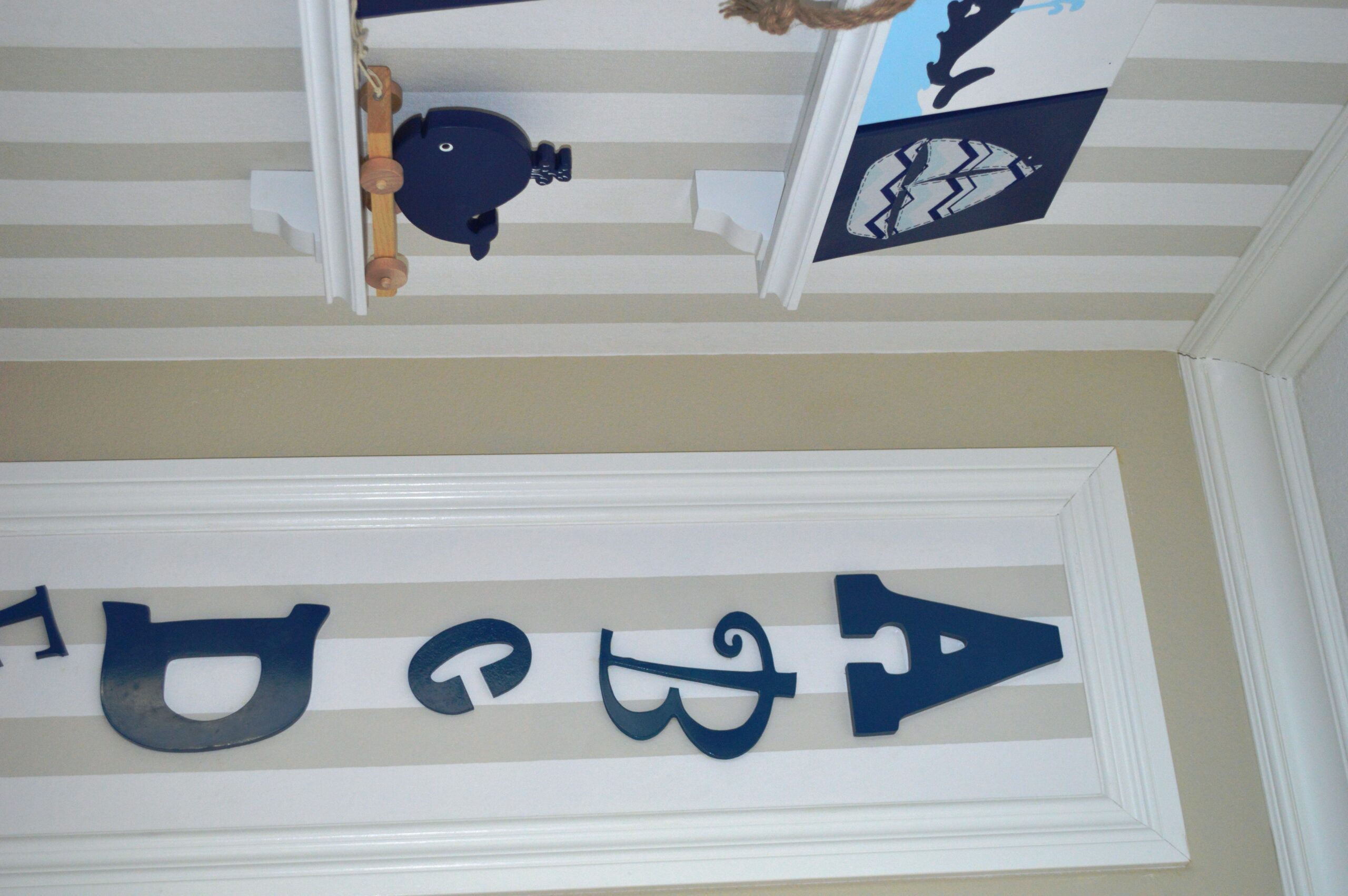 Navy Blue Nursery Alphabet Letters