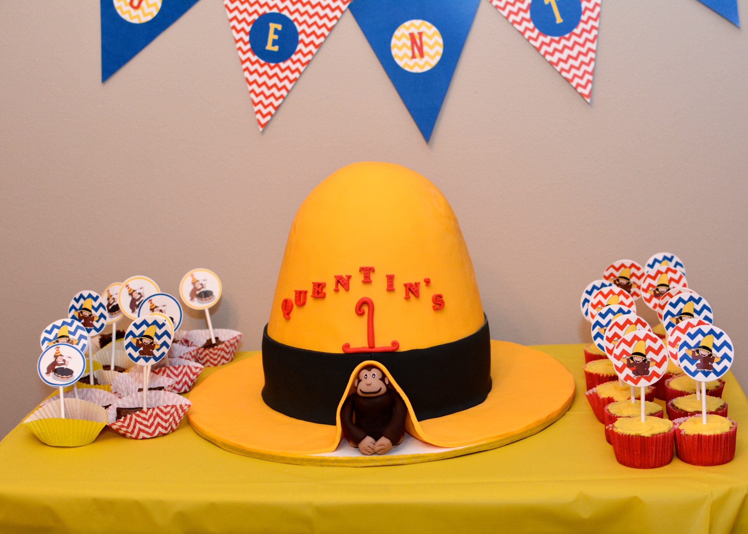 Curious George First Birthday Cake