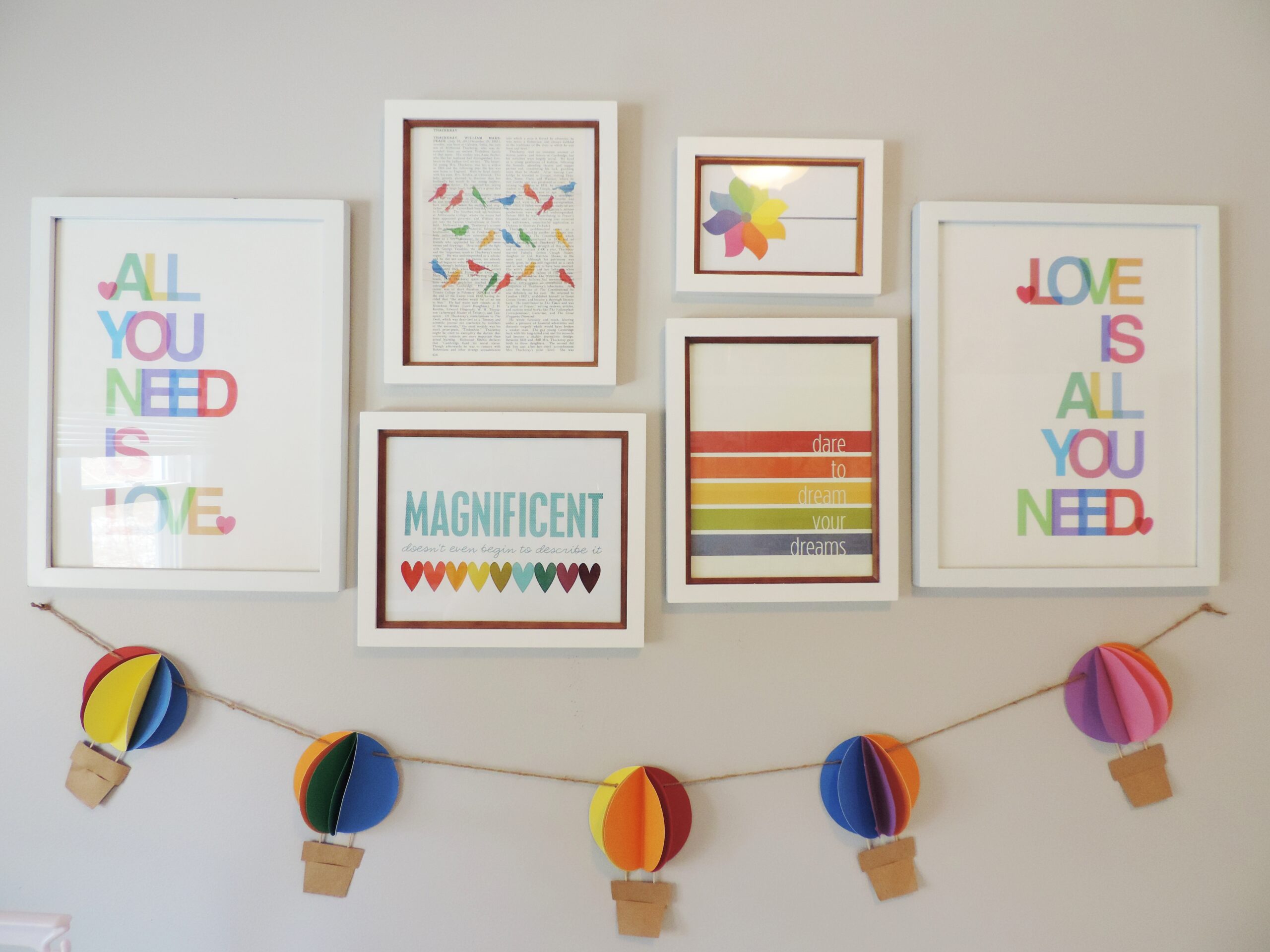 Colorful Nursery Gallery Wall