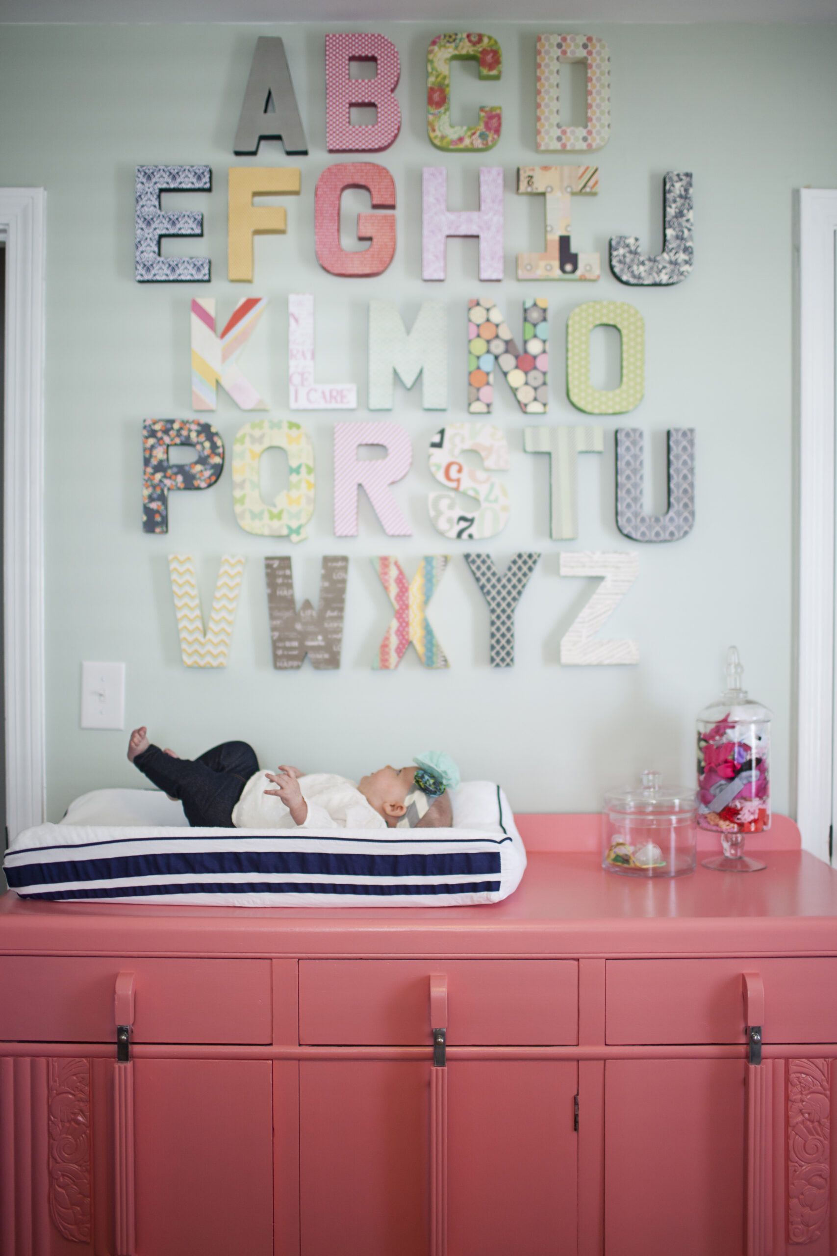 Alphabet Wall Letters Above Changing Table