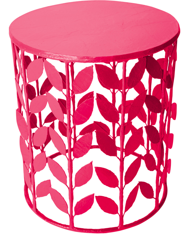 Pink Side Table from Stray Dog Designs Pink Side Table from Stray Dog Designs