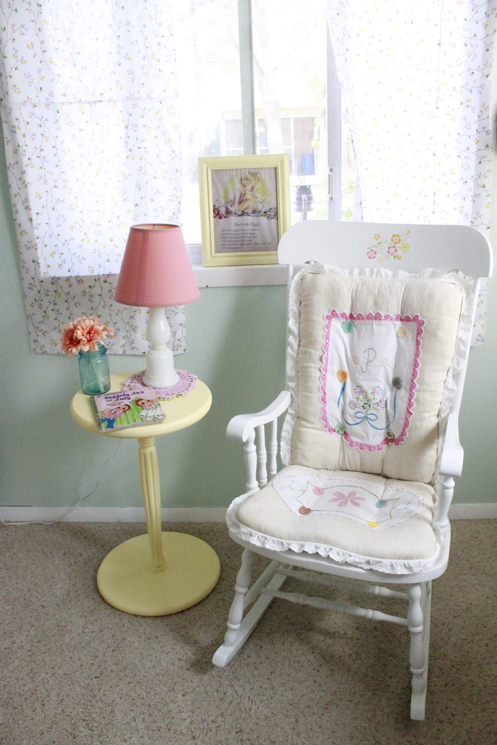 Vintage Girl Nursery Rocking Chair