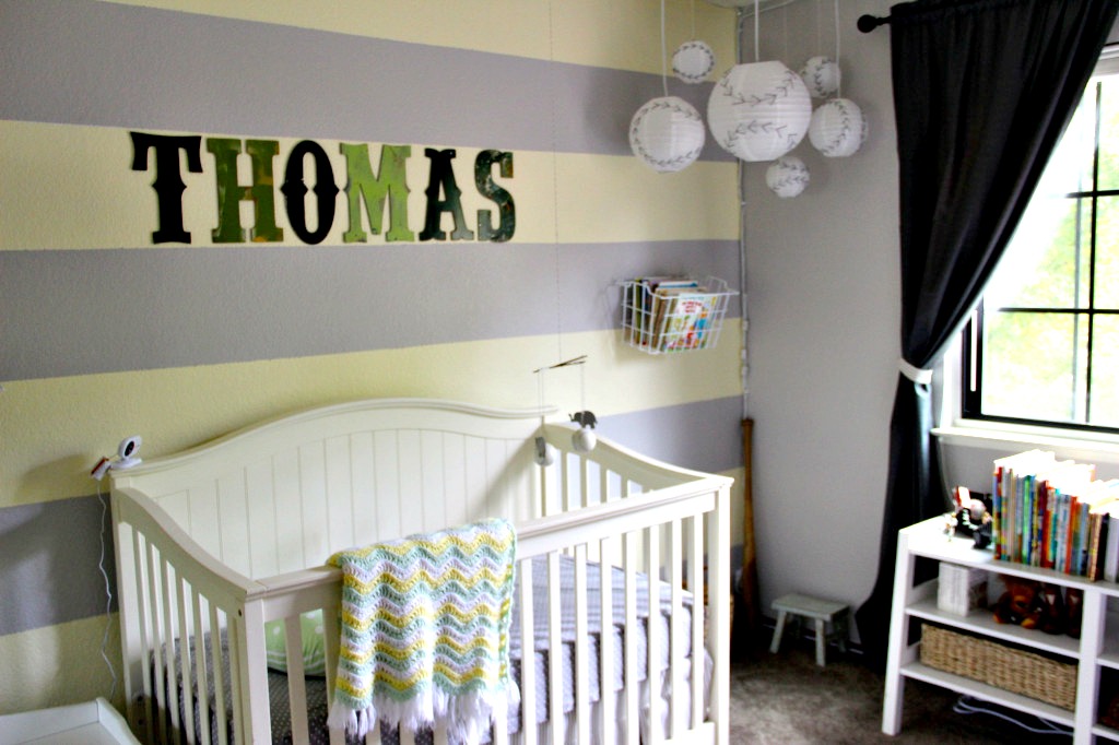 Nursery with Baseball Lanterns Nursery with Baseball Lanterns - Project Nursery