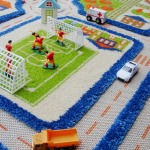 Blue Traffic Play Carpet from Luca and Company