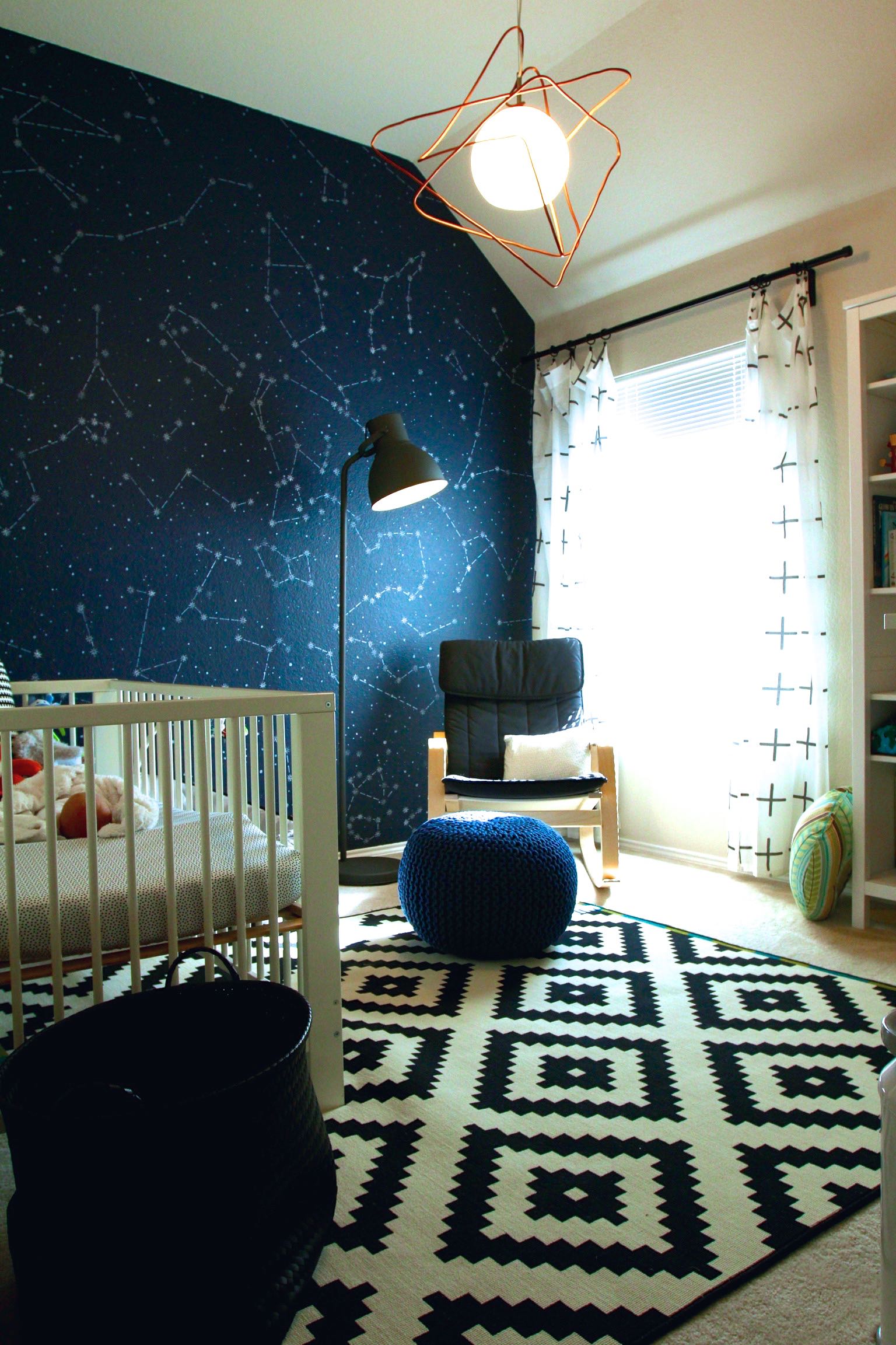 Constellation Wallpaper in this Space Nursery