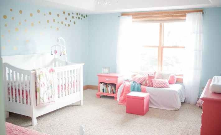Coral and Aqua Girl's Nursery - Project Nursery