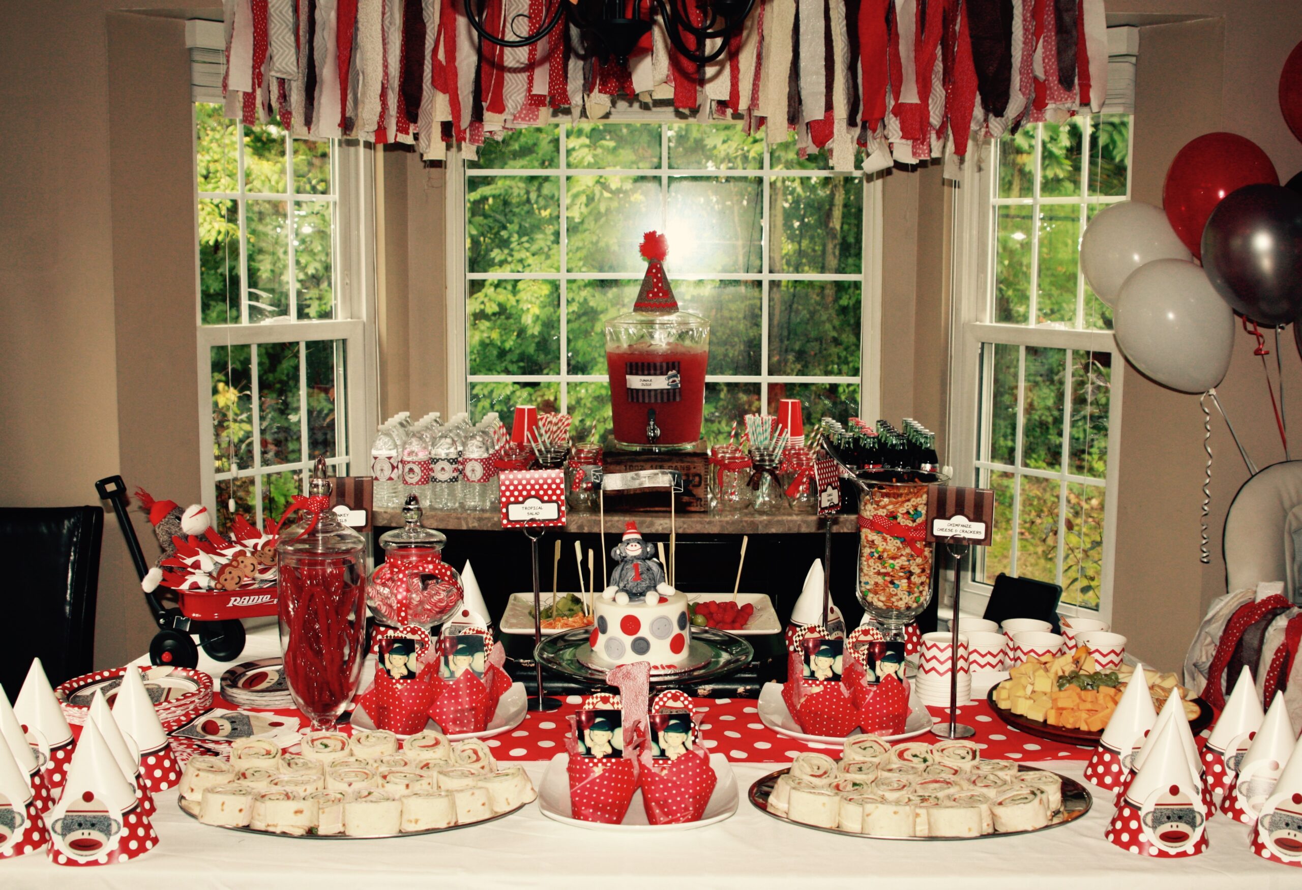 Sock Monkey Theme 1st Birthday Party