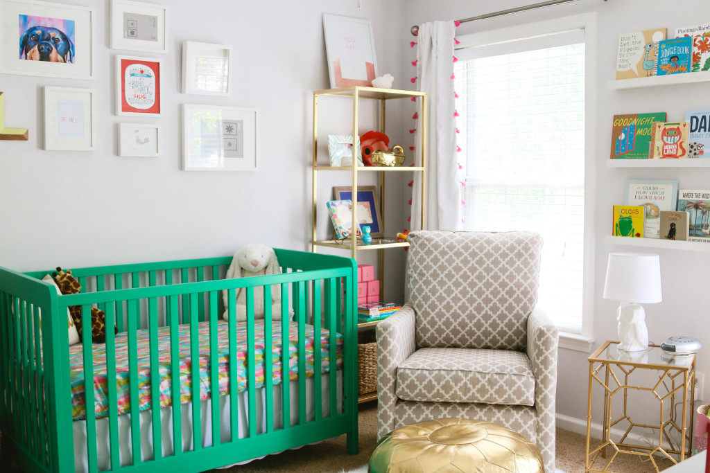 Eclectic Green and Gold Girl's Nursery - Project Nursery