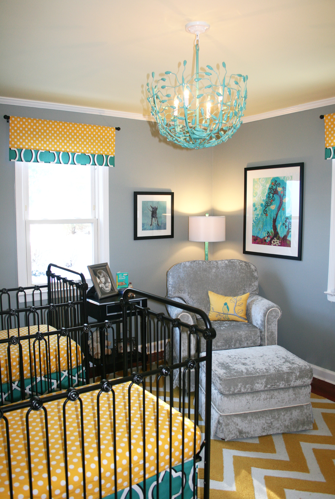 Twins Nursery, Boy and Girl Dog Theme in New York - Project Nursery