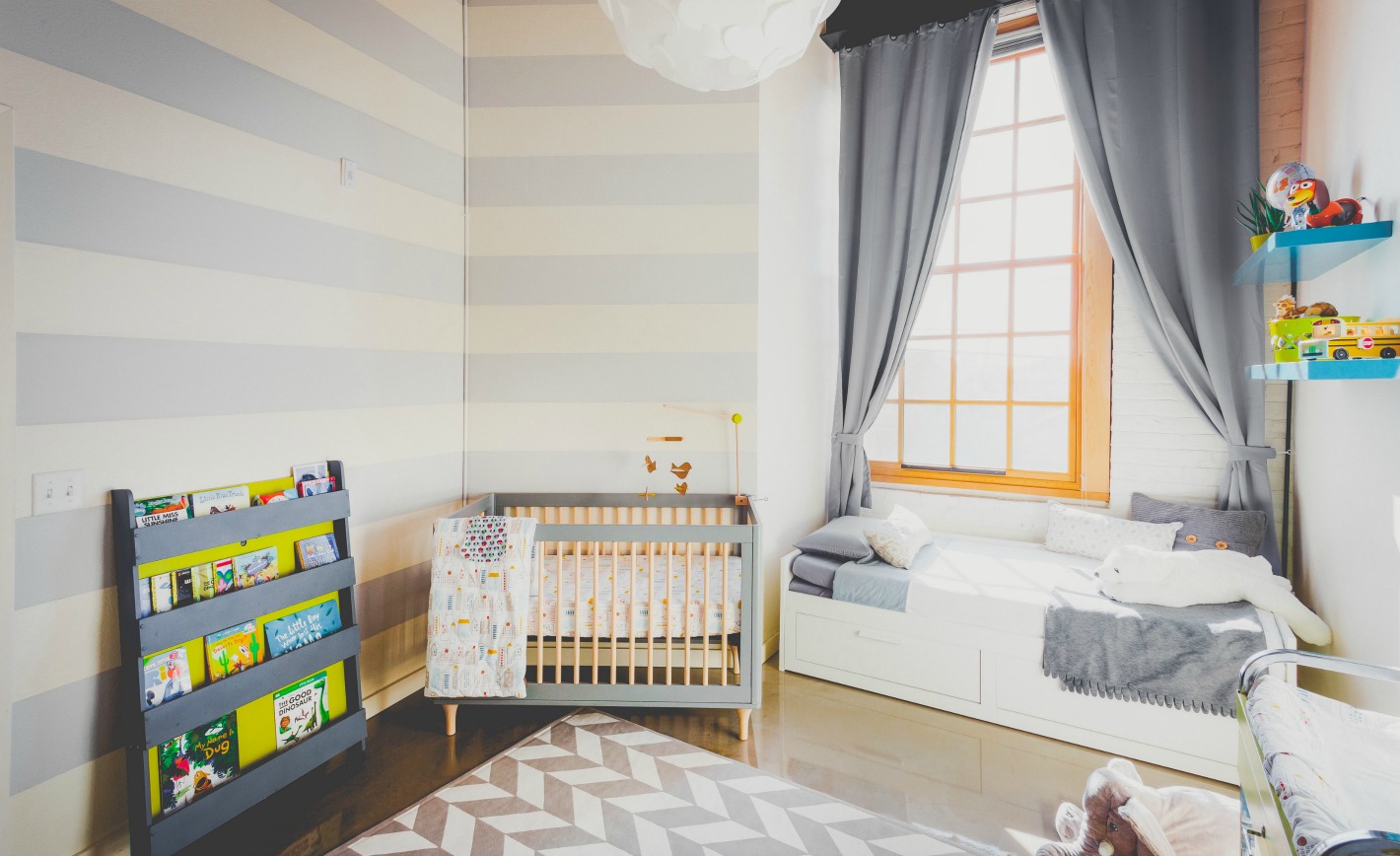 Gray and White Nursery Design