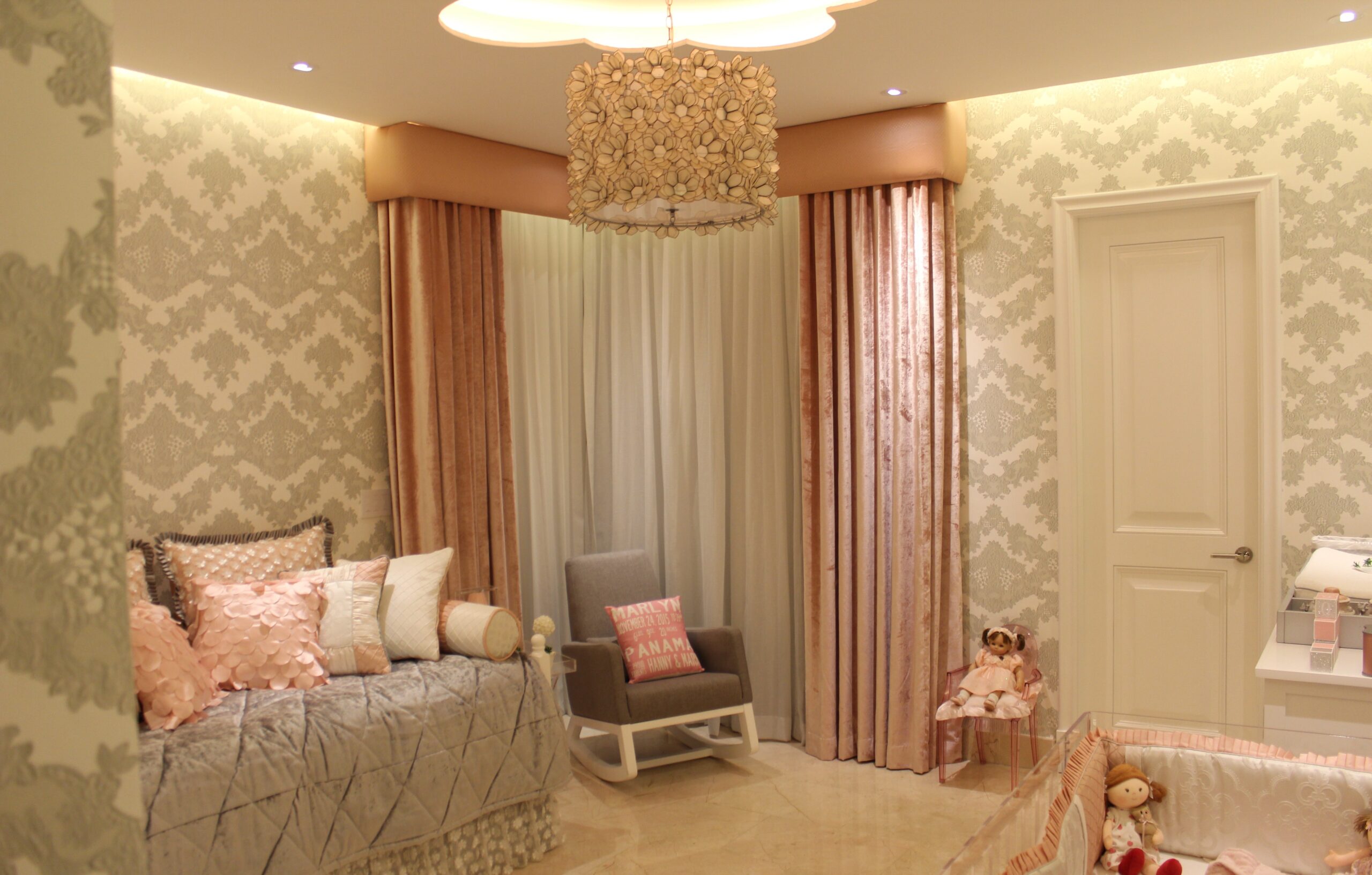 Silver, White and Pink Princess Nursery