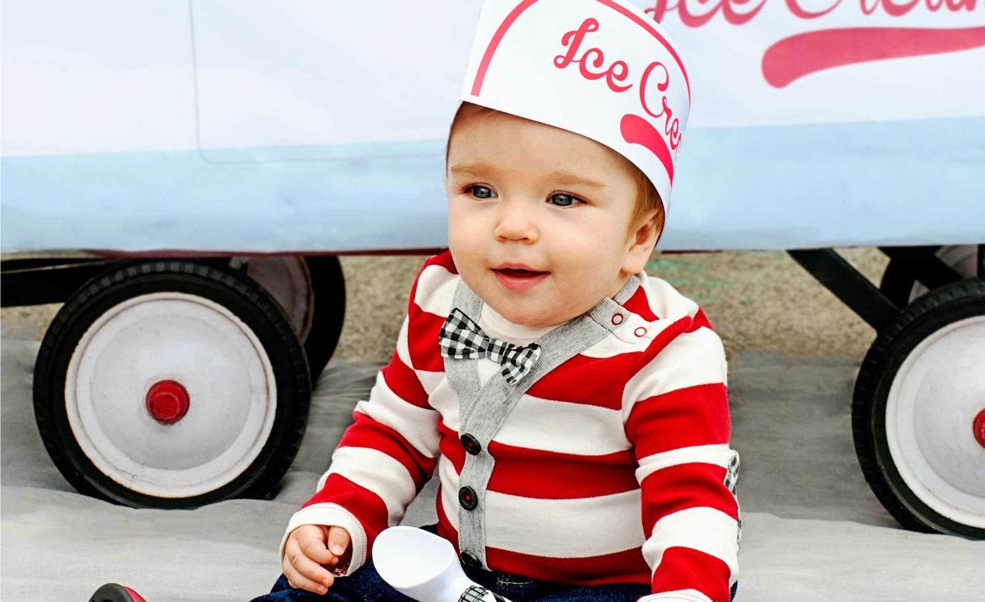 DIY Toddler Ice Cream Man Costume