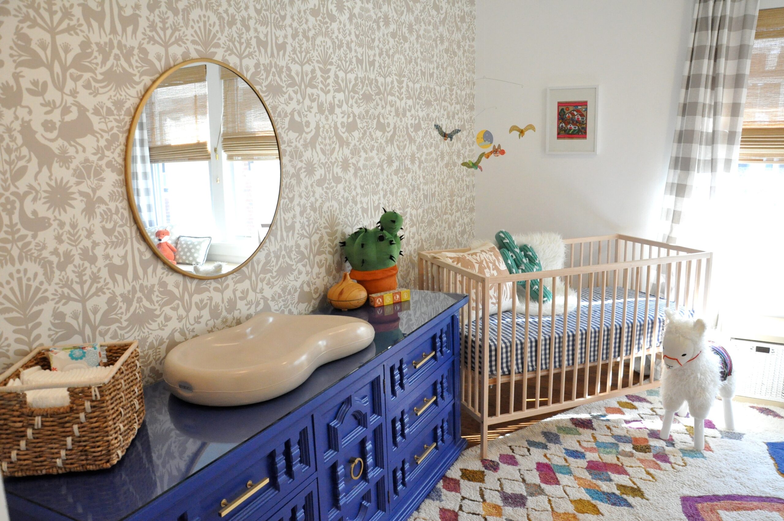 Otomi, Gingham, and Llama Drama (Gender Neutral Nursery)