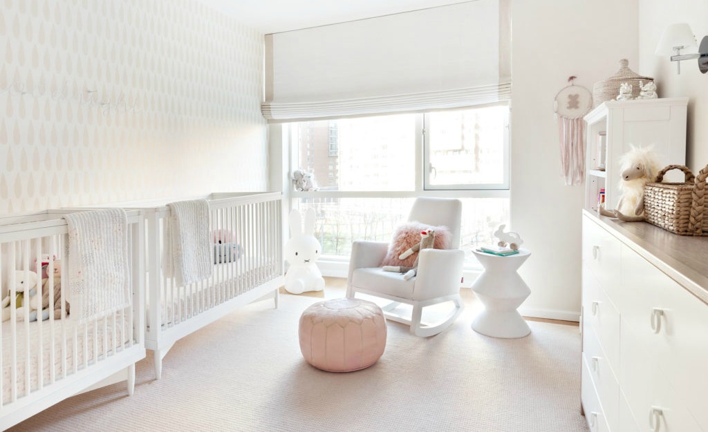 Pink and White Twin Nursery Modern Nursery for Twin Girls - Project Nursery