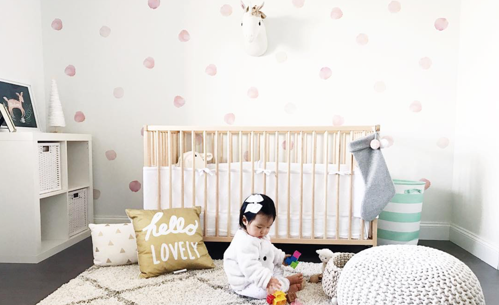 Pink Polka Dot Decal Nursery