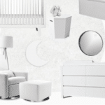 All White Nursery Design Board