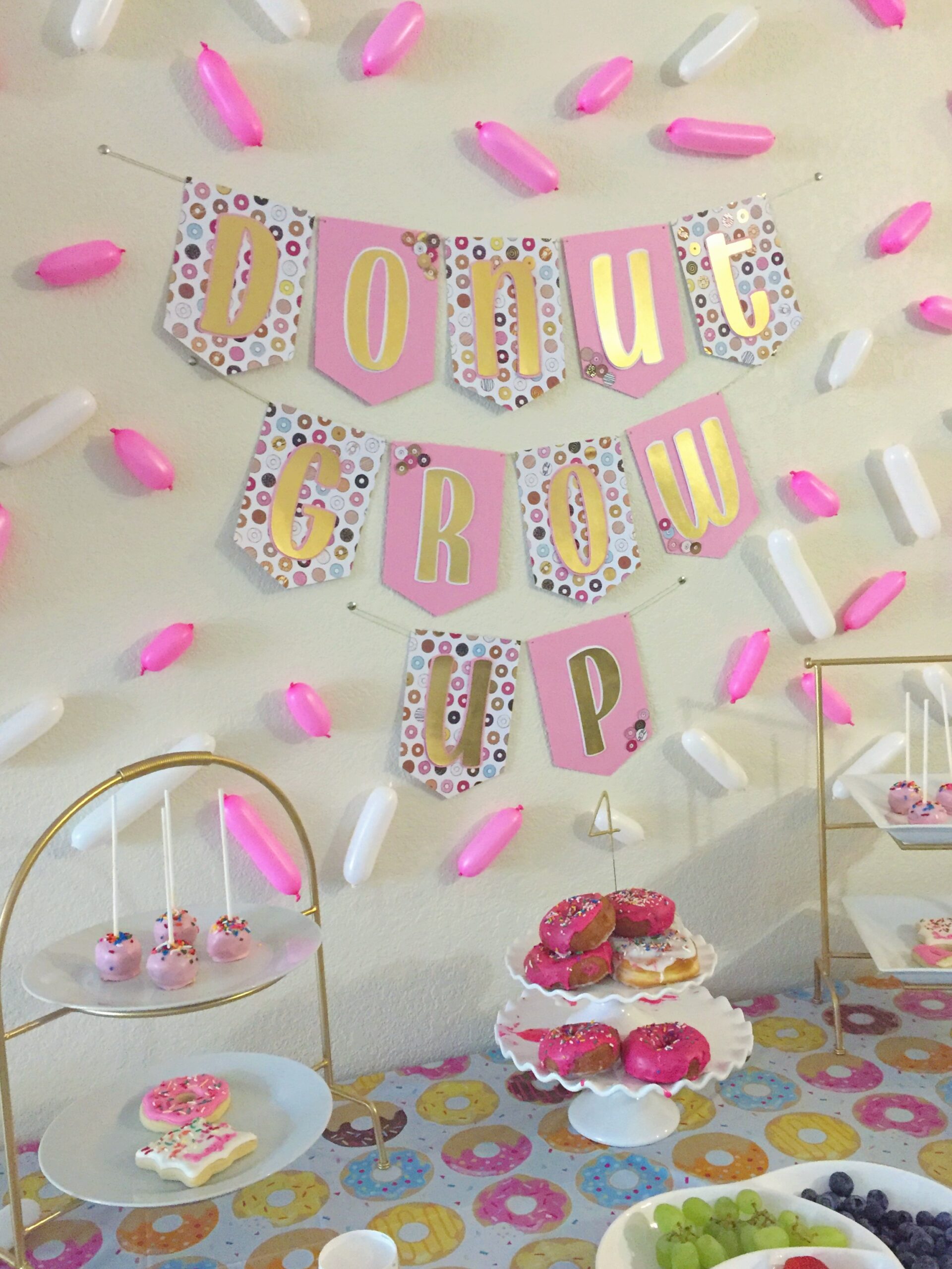 Donut Grow Up 4th Birthday Party