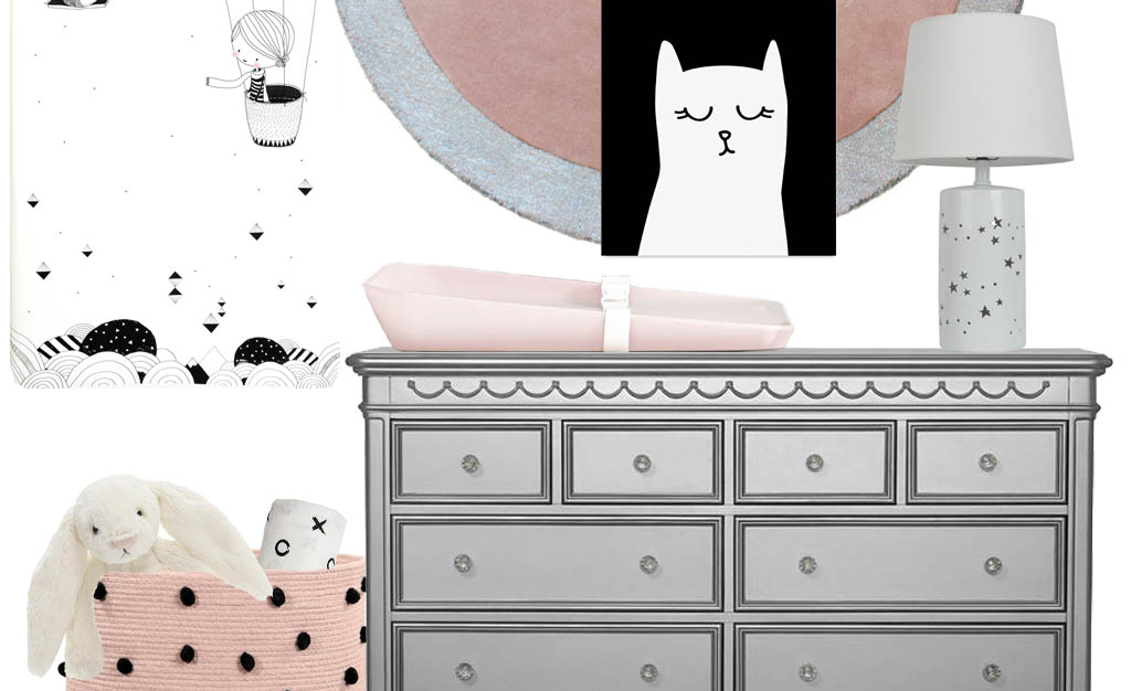 Project Nursery Modern Metallic Nursery Inspiration Design Board Hero