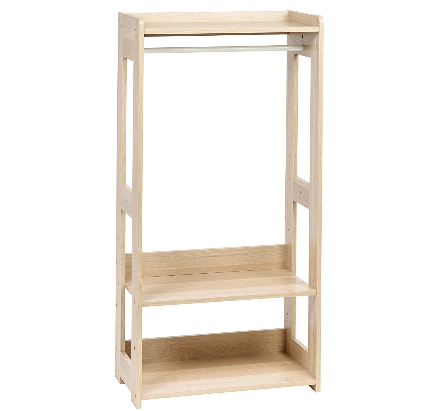Amazon IRIS Compact Wood Garment Rack Natural Amazon IRIS Compact Wood Garment Rack Natural