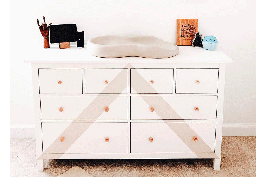 Geometric Paint on HEMNES Dresser