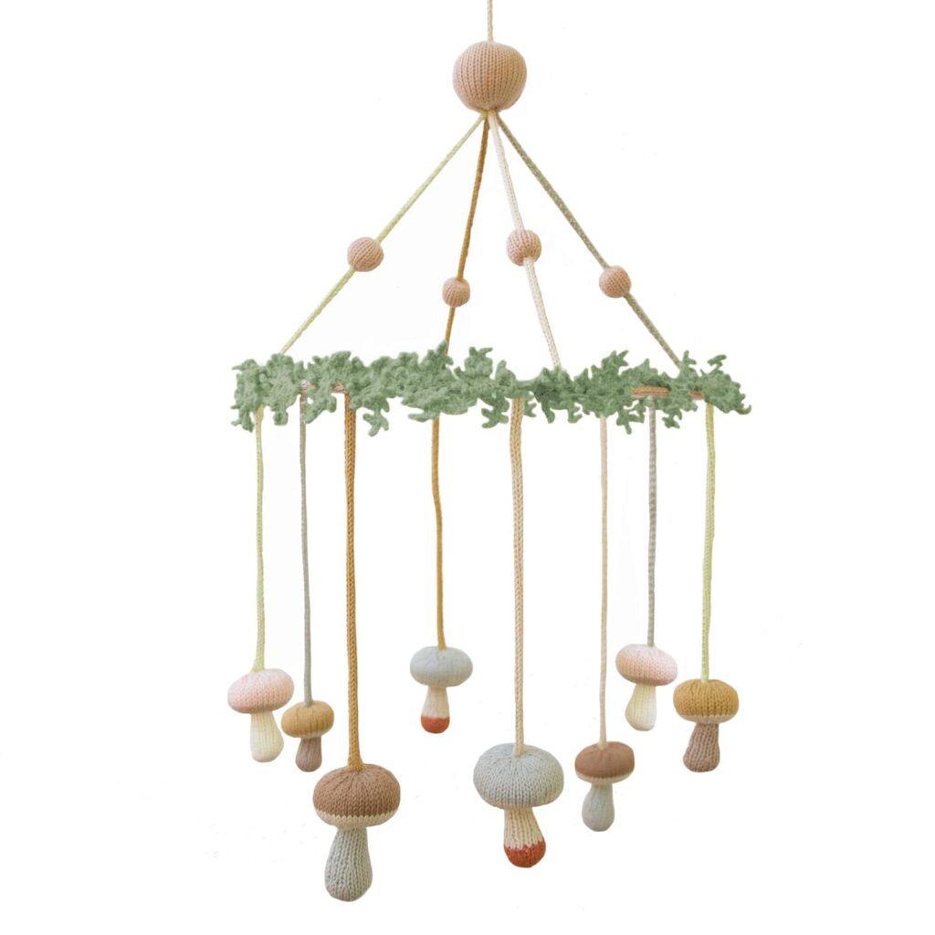Mushroom Baby Mobile - Neutral Colors
