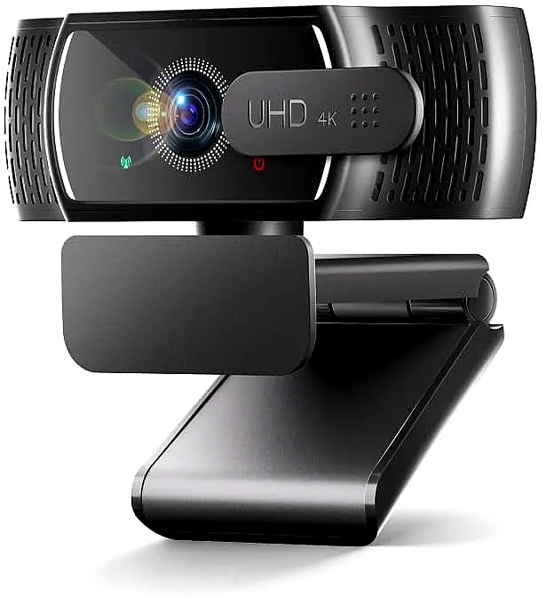 4K Webcam for PC & Mac, Tiny USB Streaming Camera with PDAF Autofocus, Dual Omnidirectional Noise-Canceling Microphones, Auto Low-Light Correction, Works with Zoom, Teams, Google Meet & Twitch
