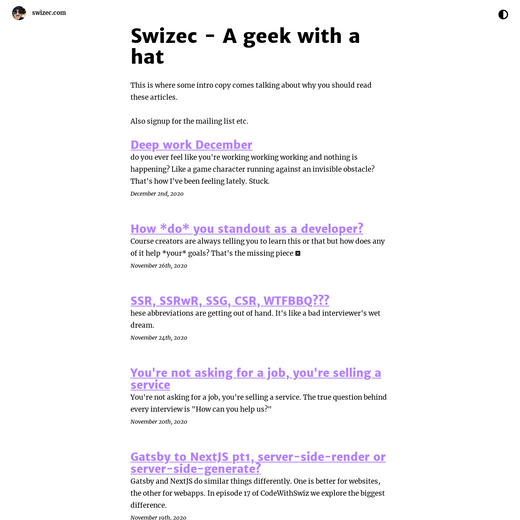 Swizec Teller's Blog