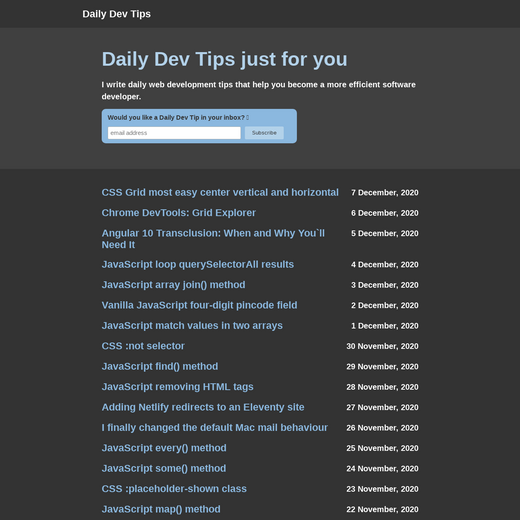 Daily Dev Tips