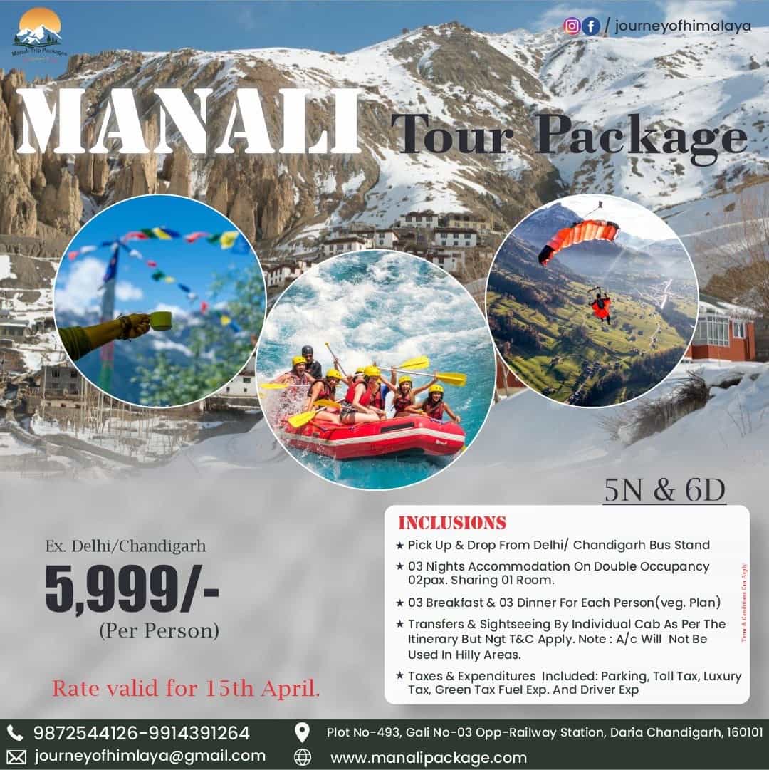 What Activities Are Included in a Manali Tour Package?