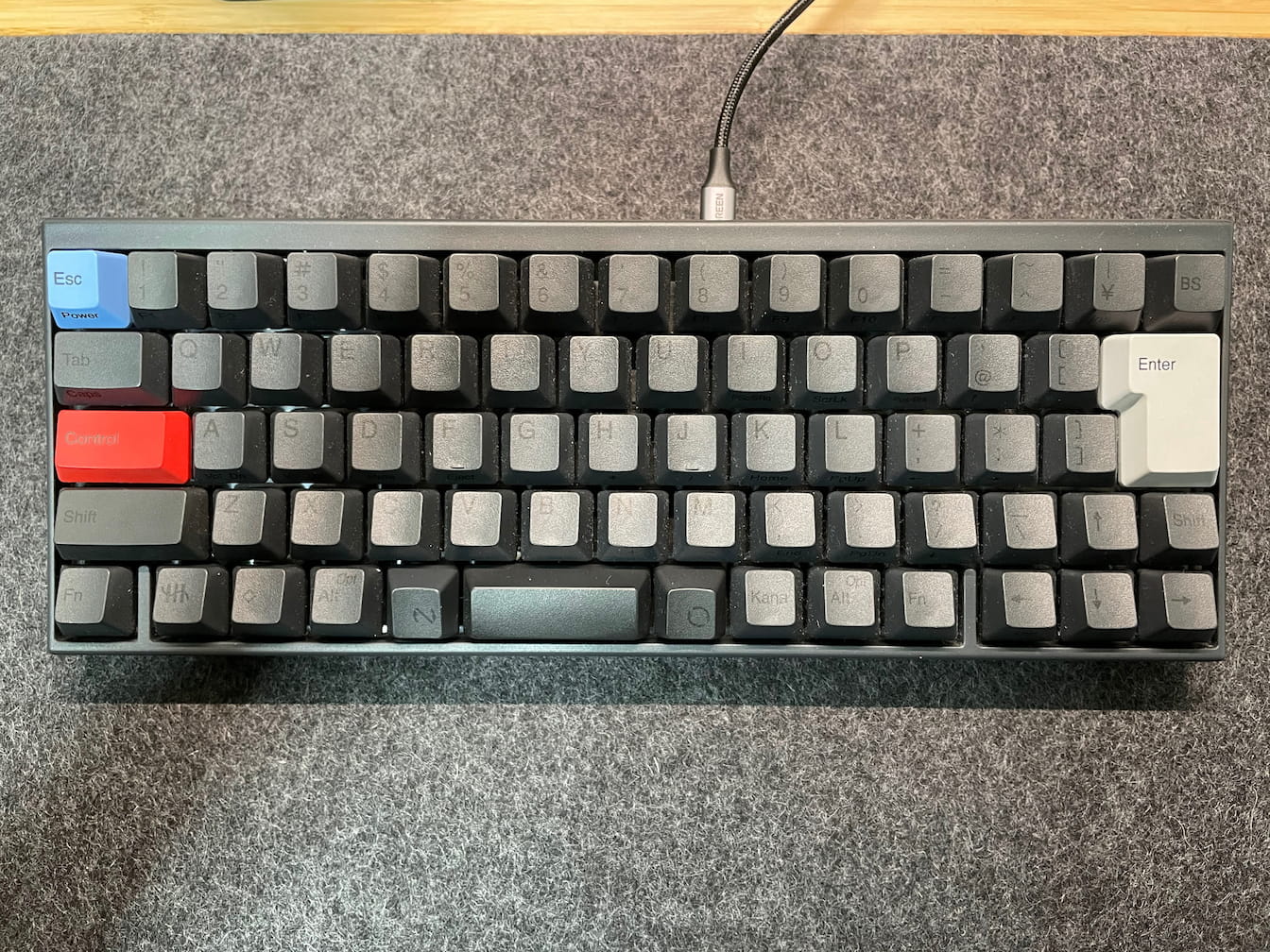 HHKB Pro JP 改造MX軸キーキャップ付