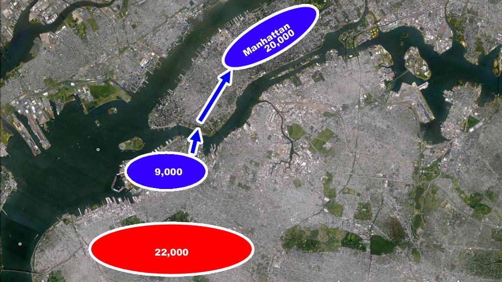 Retirada mapa ejercito continental manhattan nueva york washington