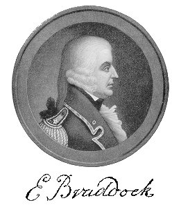 Retrato Mayor General Edward Braddock Comandante de la Armada Real George washington