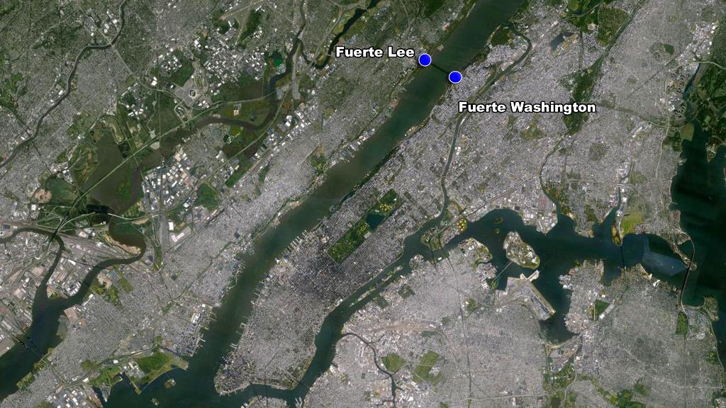 Washington Manhattan fuerte Lee Nueva Jersey mapa