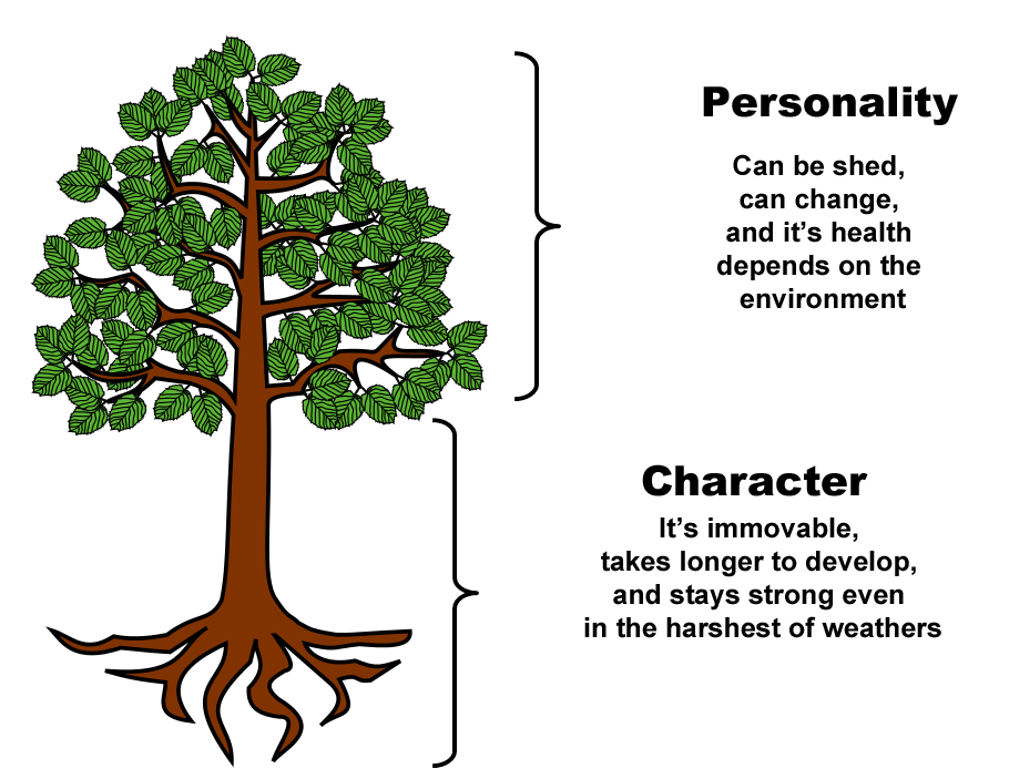 tree analogy character personality leafs trunk roots 7 habits