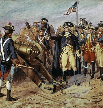 revolution Washington firing the first cannonball October 9 Siege of Yorktown