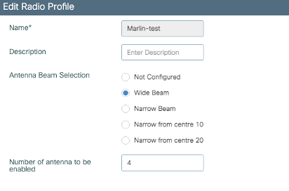 Cisco Catalyst 9800 wireless controller menu for the 9104