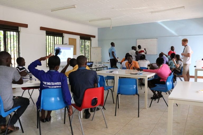 People attending a training session