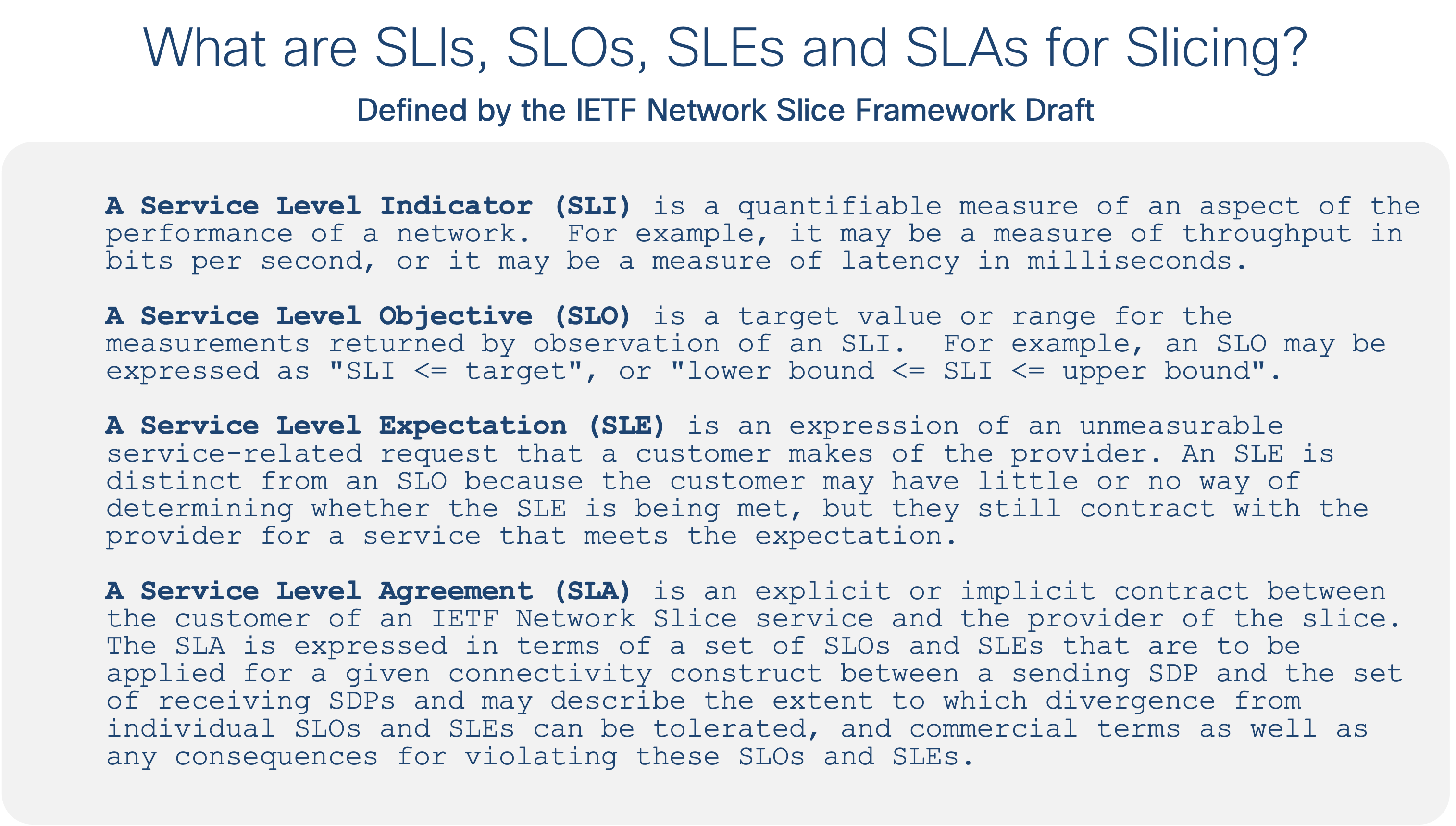 IETF slice framework draft definitions