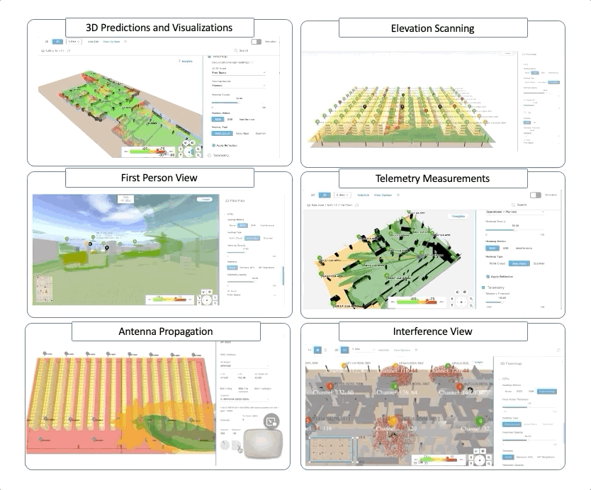 A few examples of Cisco Wireless 3D Analyzer features.
