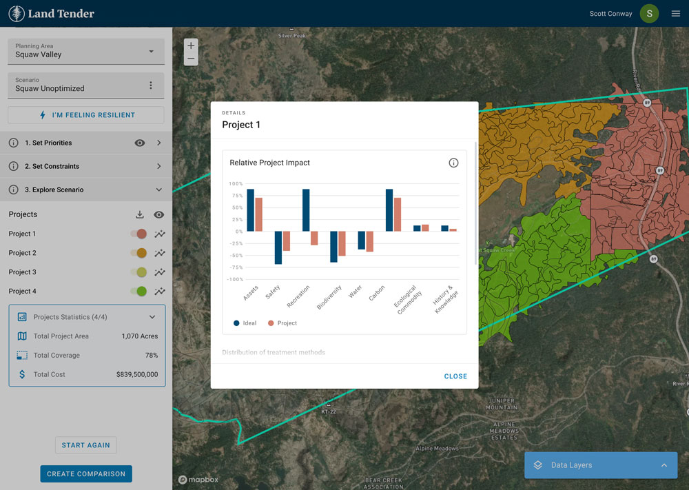 A screenshot of a data visualization map