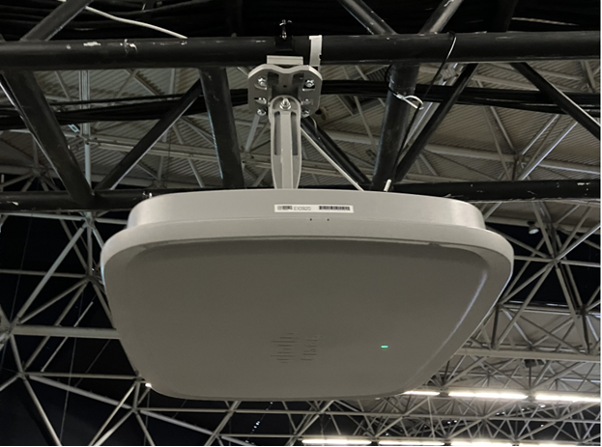 9104 stadium antennas mounted on a truss that will go up in the Keynote area