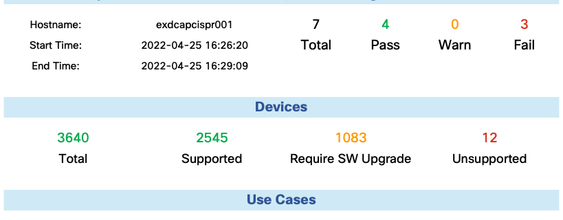 Figure 4 - Cisco PDART Report Example