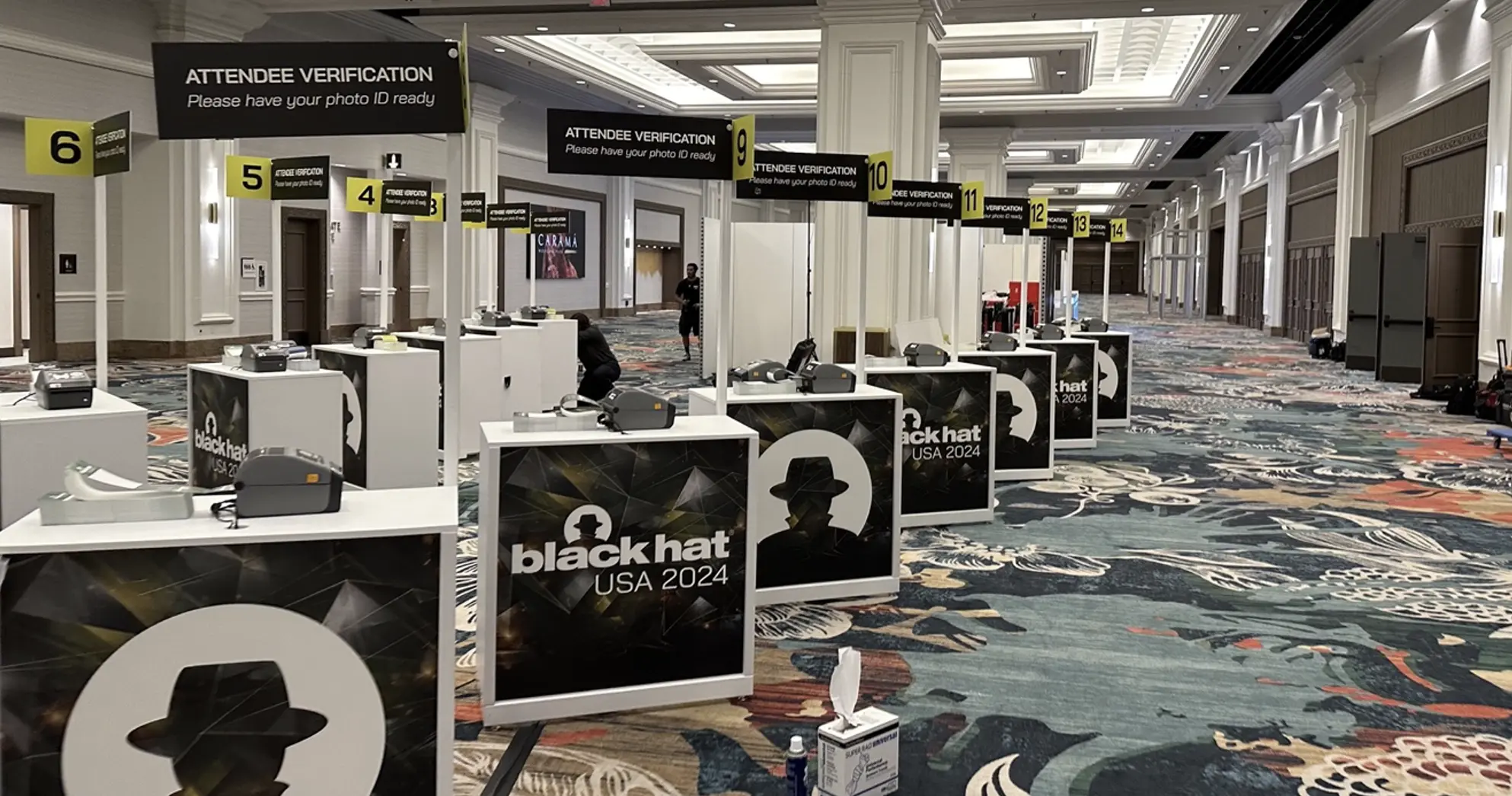 Black Hat checkin stations