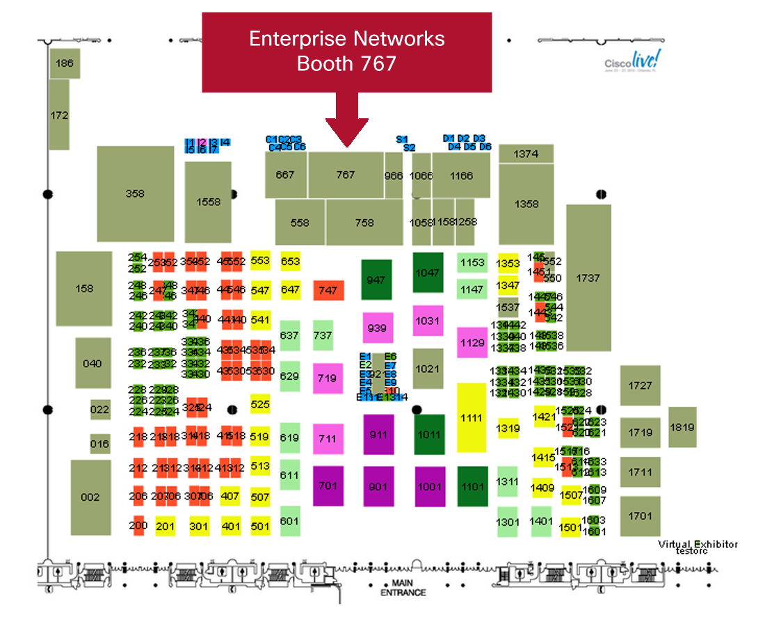 Where is Enterprise Networks at CiscoLive? Enterprise Networks Booth